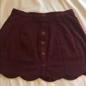 Kendall + Kylie velvet skirt